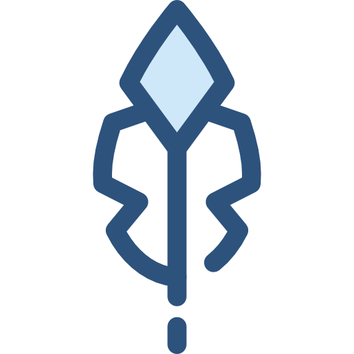 羽根ペン Monochrome Blue icon