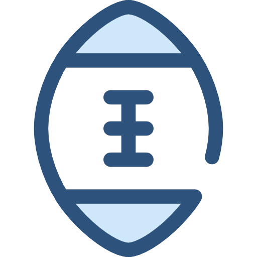 アメリカンフットボール Monochrome Blue icon