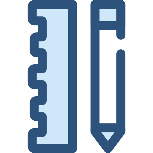 liniaal Monochrome Blue icoon