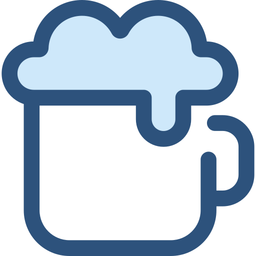 bier Monochrome Blue icoon