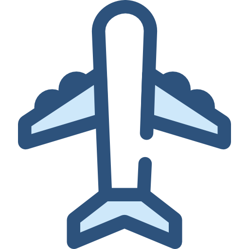 비행기 Monochrome Blue icon