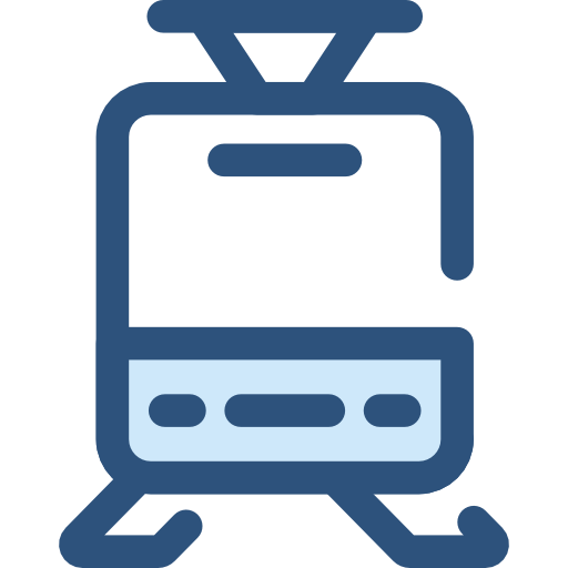 tram Monochrome Blue icoon