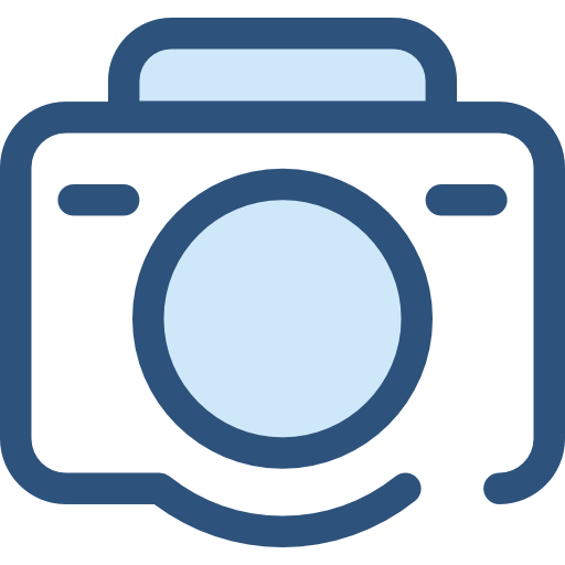 Photo camera Monochrome Blue icon