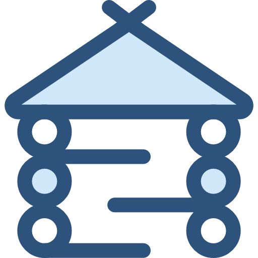 Hut Monochrome Blue icon