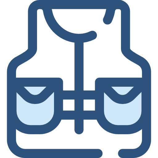 chaleco de pesca Monochrome Blue icono