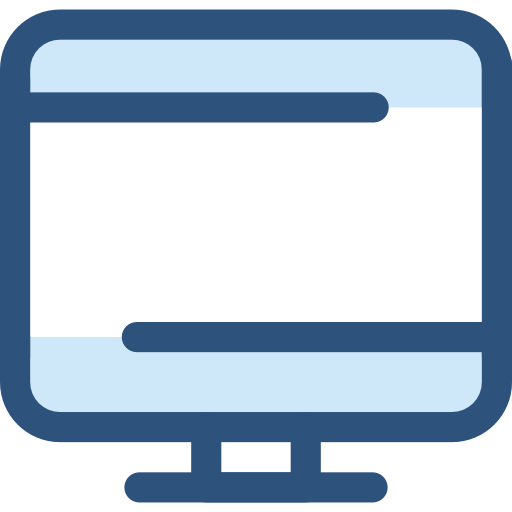 コンピューター Monochrome Blue icon