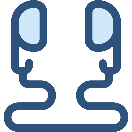 kopfhörer Monochrome Blue icon