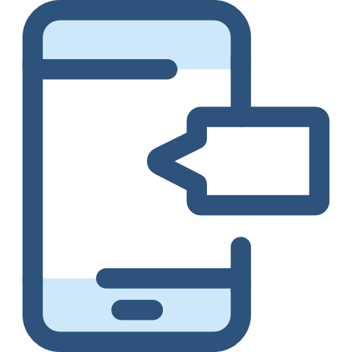 teléfono inteligente Monochrome Blue icono