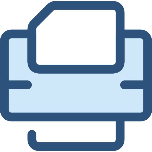 Printer Monochrome Blue icon