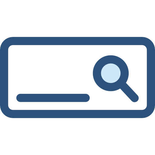 Search engine Monochrome Blue icon