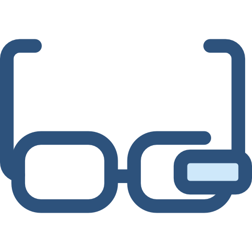 Google glasses Monochrome Blue icon