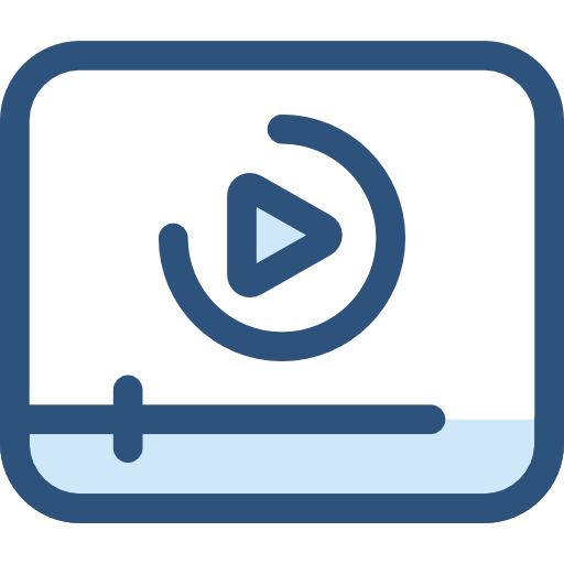 Video play Monochrome Blue icon