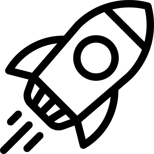 rakieta Detailed Rounded Lineal ikona
