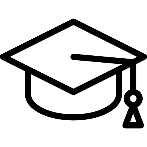 mortarboard Detailed Rounded Lineal Ícone