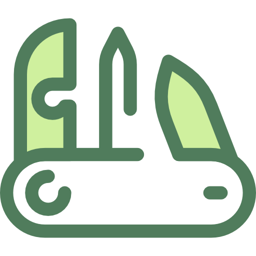 cuchillo del ejército suizo Monochrome Green icono