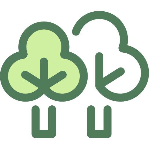 Árboles Monochrome Green icono