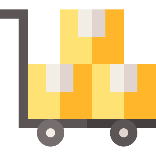 Delivery cart Basic Straight Flat icon