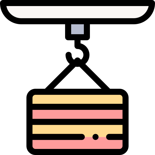 Crane Detailed Rounded Lineal color icon