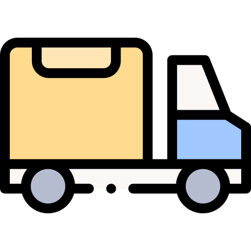 ciężarówka dostawcza Detailed Rounded Lineal color ikona