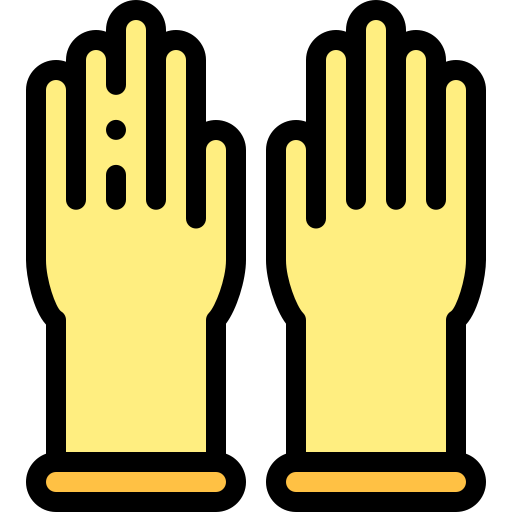 手袋 Detailed Rounded Lineal color icon