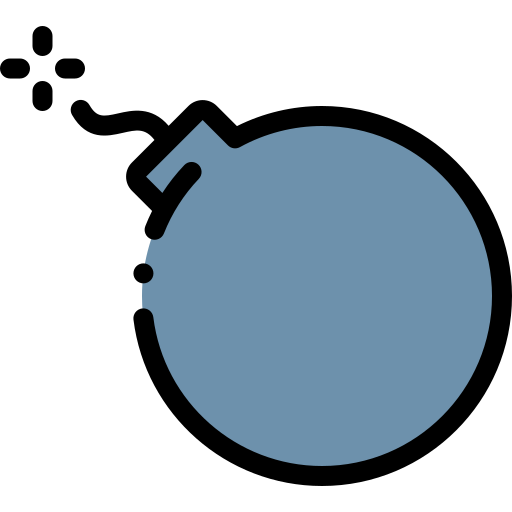 폭탄 Detailed Rounded Lineal color icon