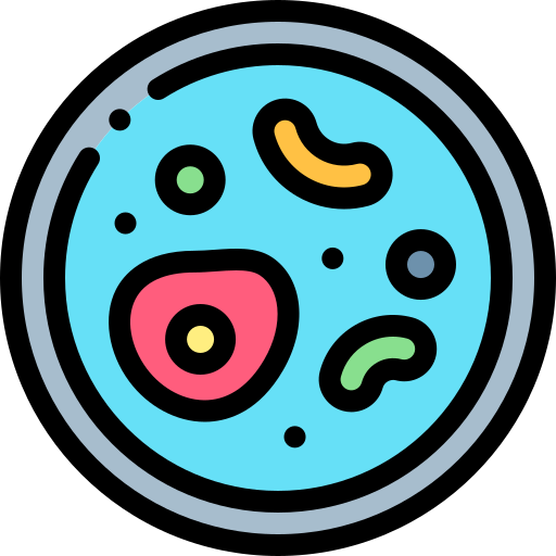Bacteria Detailed Rounded Lineal color icon