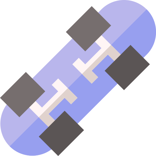 skateboard Basic Straight Flat icon