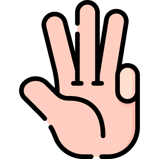 Cuatro dedos Special Lineal color icono