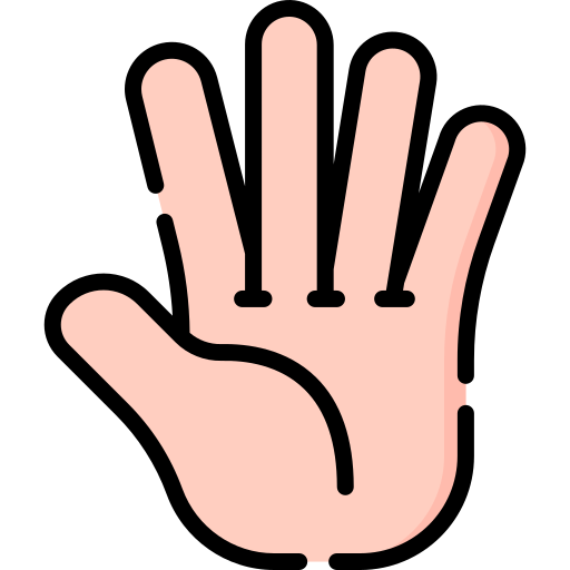 Five fingers Special Lineal color icon