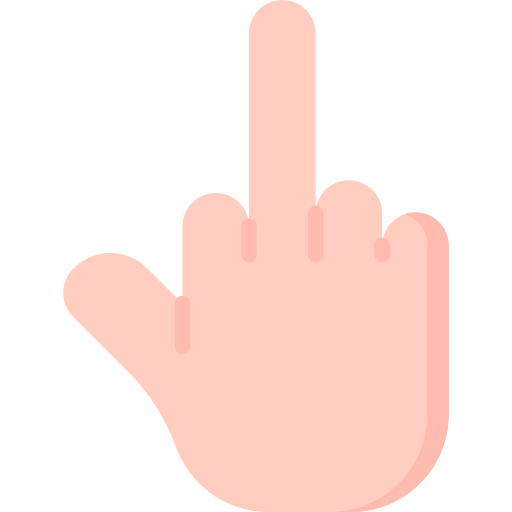 Middle finger Special Flat icon
