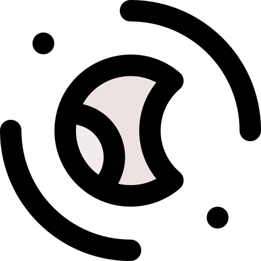 Luna bqlqn Lineal Color icono