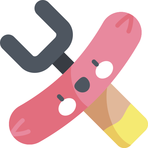 Sausage Kawaii Flat icon