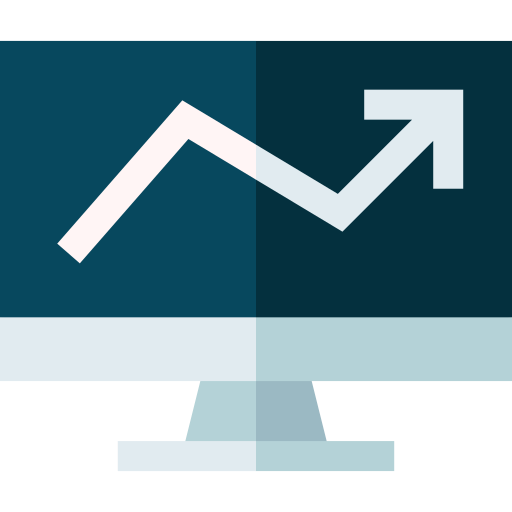 croissance Basic Straight Flat Icône