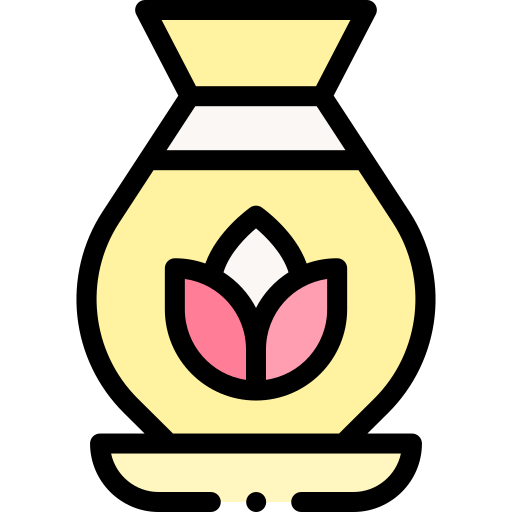 Vase Detailed Rounded Lineal color icon