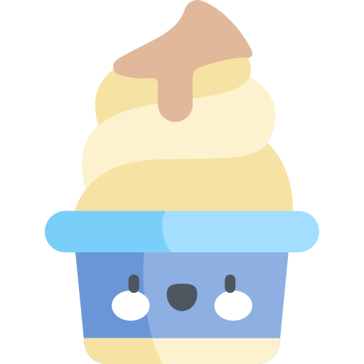 Helado Kawaii Flat icono