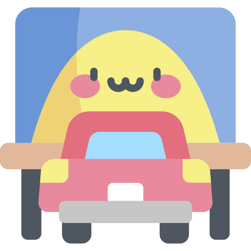 conducir en Kawaii Flat icono