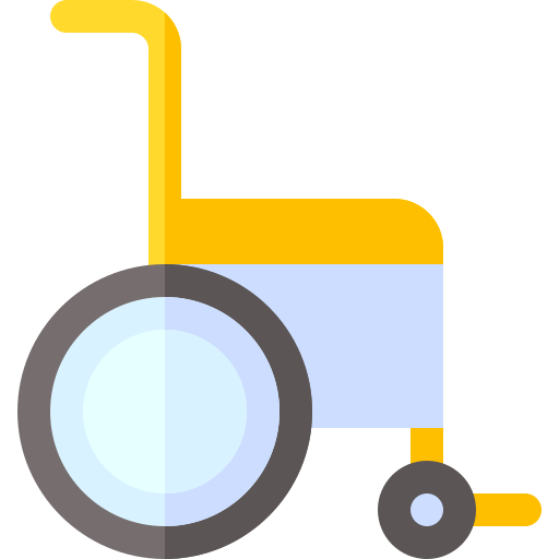 Silla de ruedas Basic Rounded Flat icono