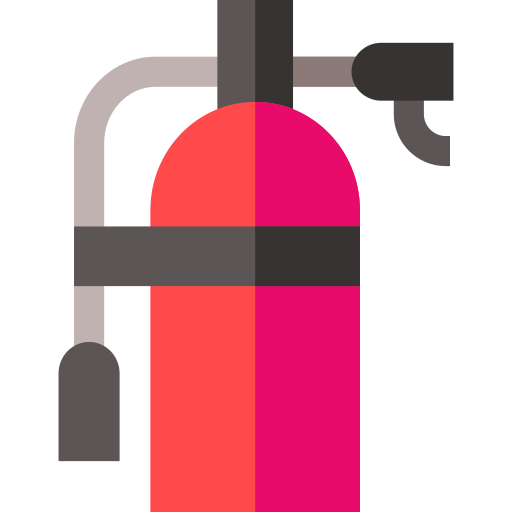 Fire extinguisher Basic Straight Flat icon