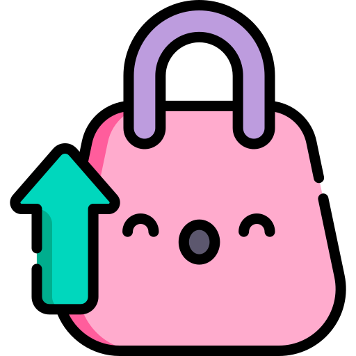 Bolsa Kawaii Lineal color icono