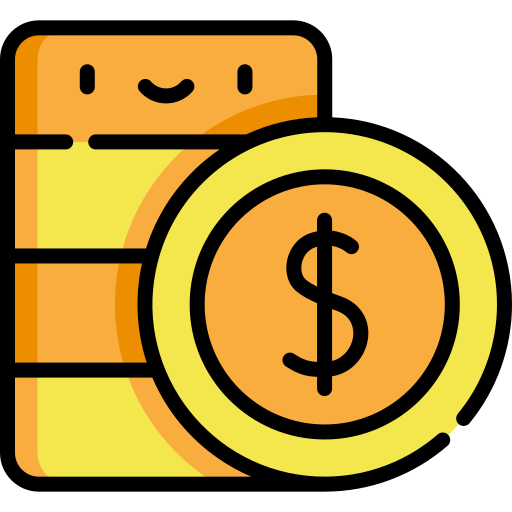 Деньги Kawaii Lineal color иконка