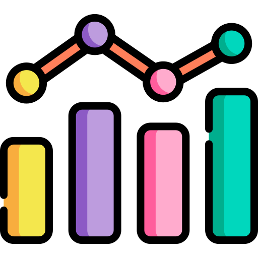 statistiken Kawaii Lineal color icon