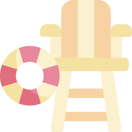 Lifeguard chair Kawaii Flat icon