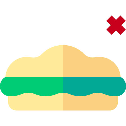 brak jedzenia Basic Straight Flat ikona