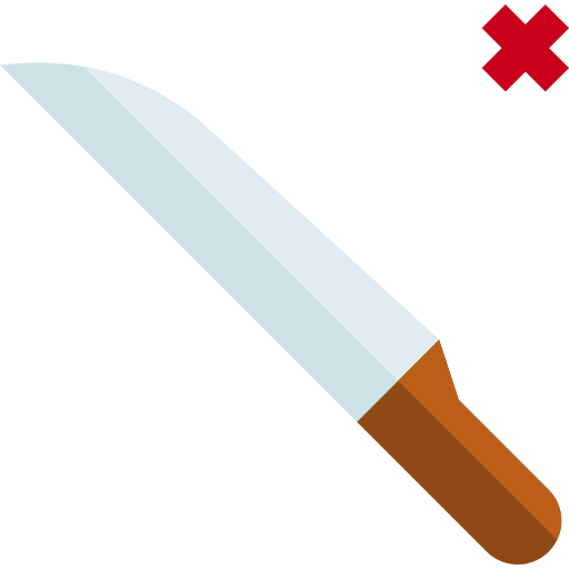 sin cuchillo Basic Straight Flat icono