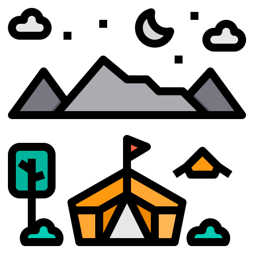 camping itim2101 Lineal Color icon