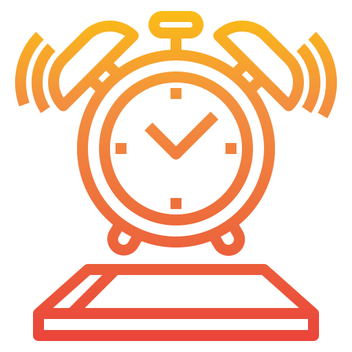 Alarm clock itim2101 Gradient icon