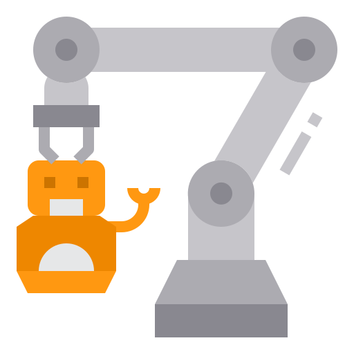 Robotic arm itim2101 Flat icon