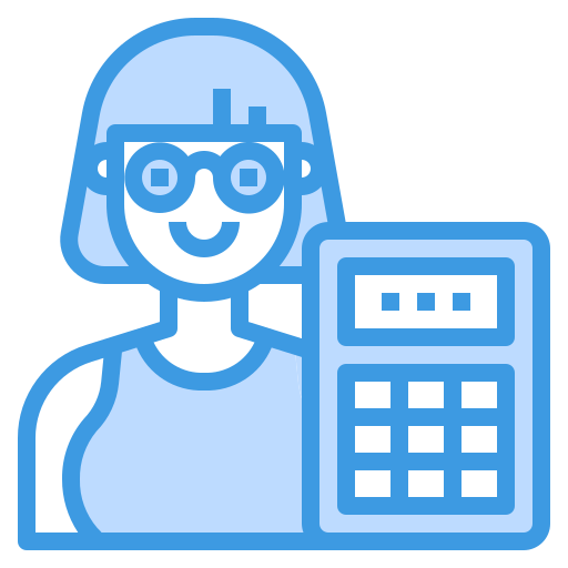 Accountant itim2101 Blue icon