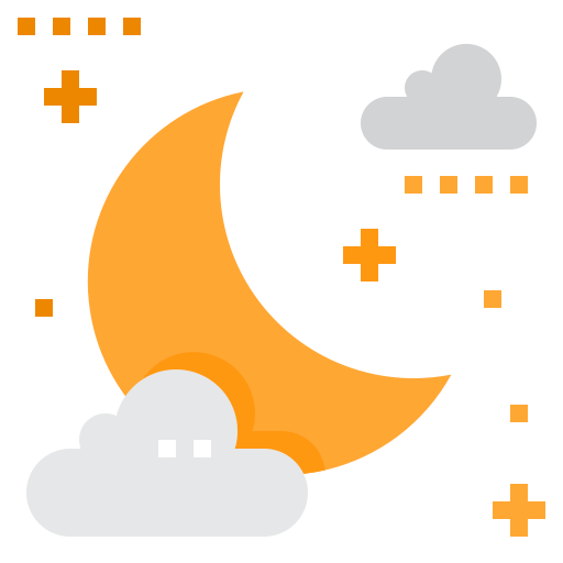 Cloudy night itim2101 Flat icon