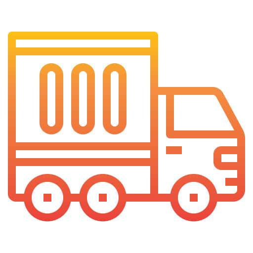 ciężarówka dostawcza itim2101 Gradient ikona